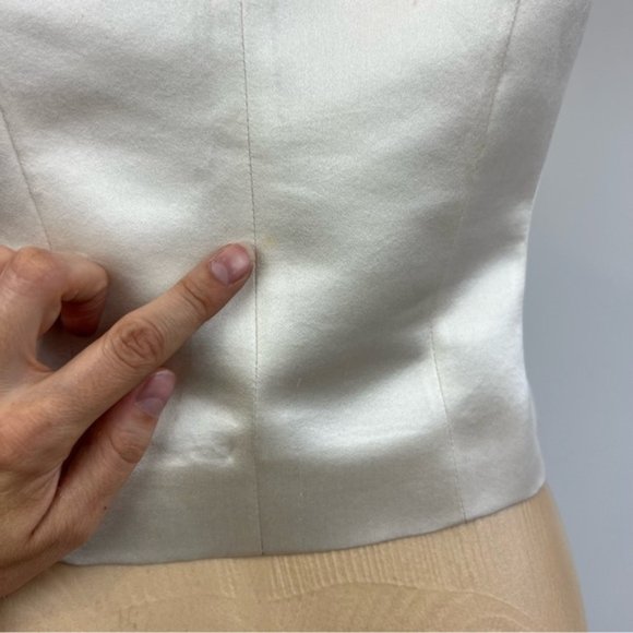 EMANUEL UNGARO 100% Silk Ivory white Formal TUXEDO VEST - Picture 11 of 15